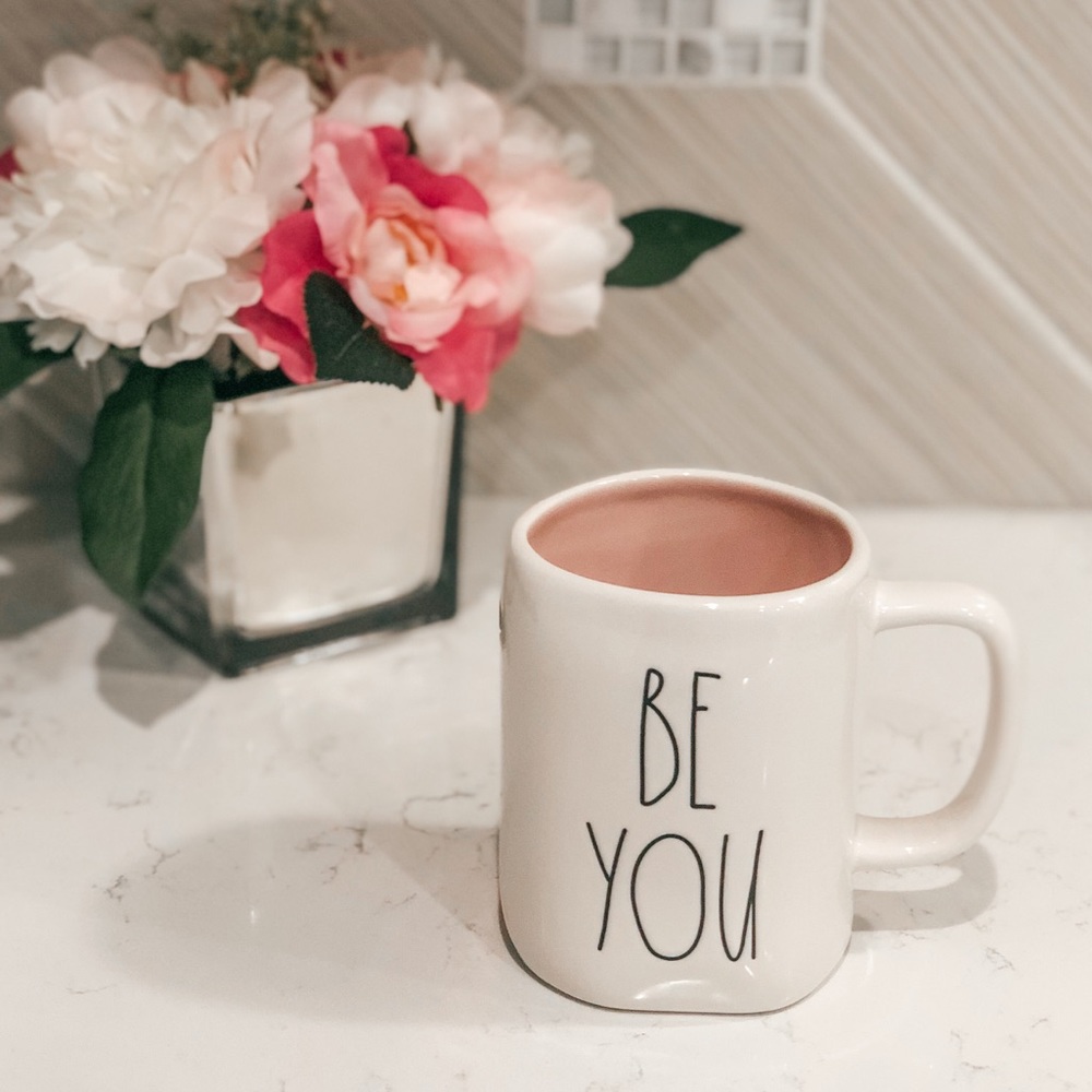 Rae Dunn “Be You” Mug w/ pink interior